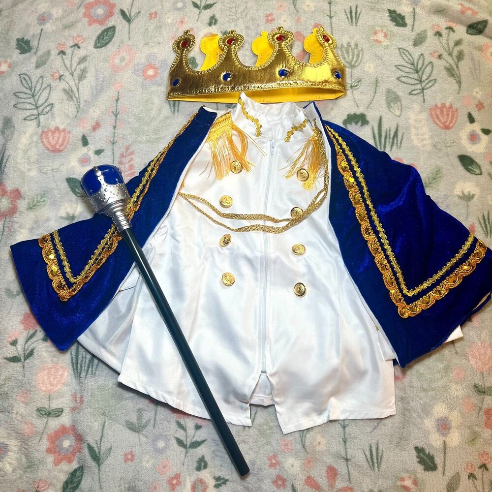 Kids Costume 4T Prince Charming Royal King - Halloween Cosplay Dress Up Theater